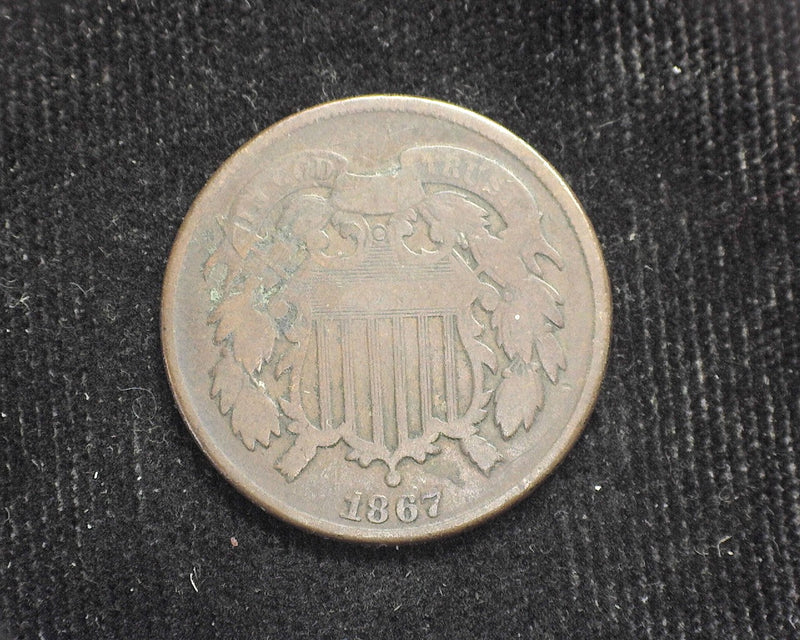 1867 Two Cent Piece VG - US Coin