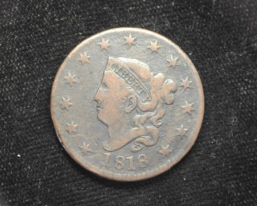 1818 Large Cent Draped Bust Cent VG - US Coin