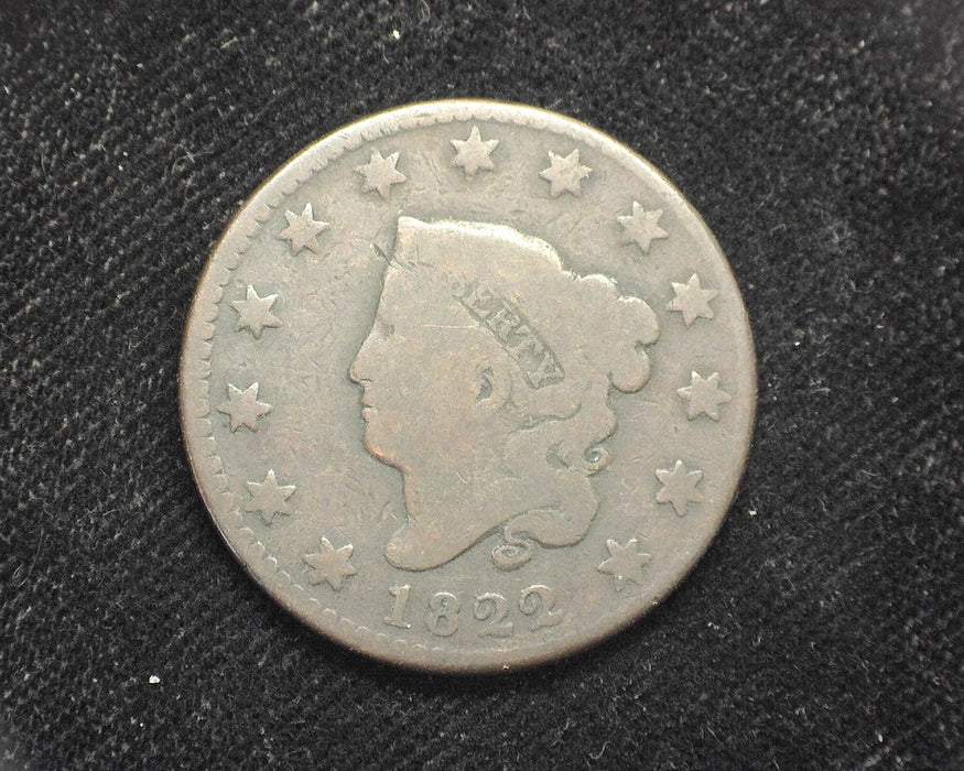 1822 Large Cent Draped Bust Cent G - US Coin