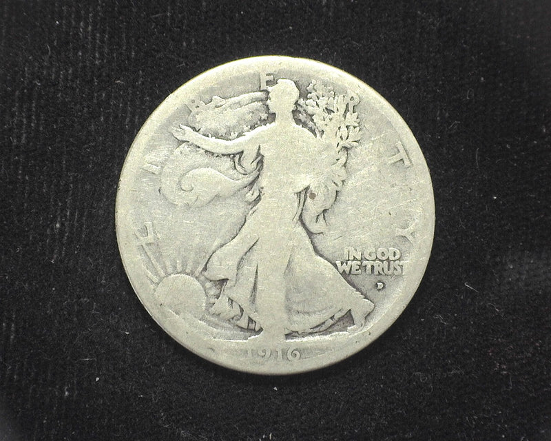 1916 D Liberty Walking Half Dollar G - US Coin