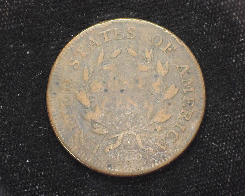 1798 Draped Bust Large Cent Scratches, delaminating planchet. F - US Coin