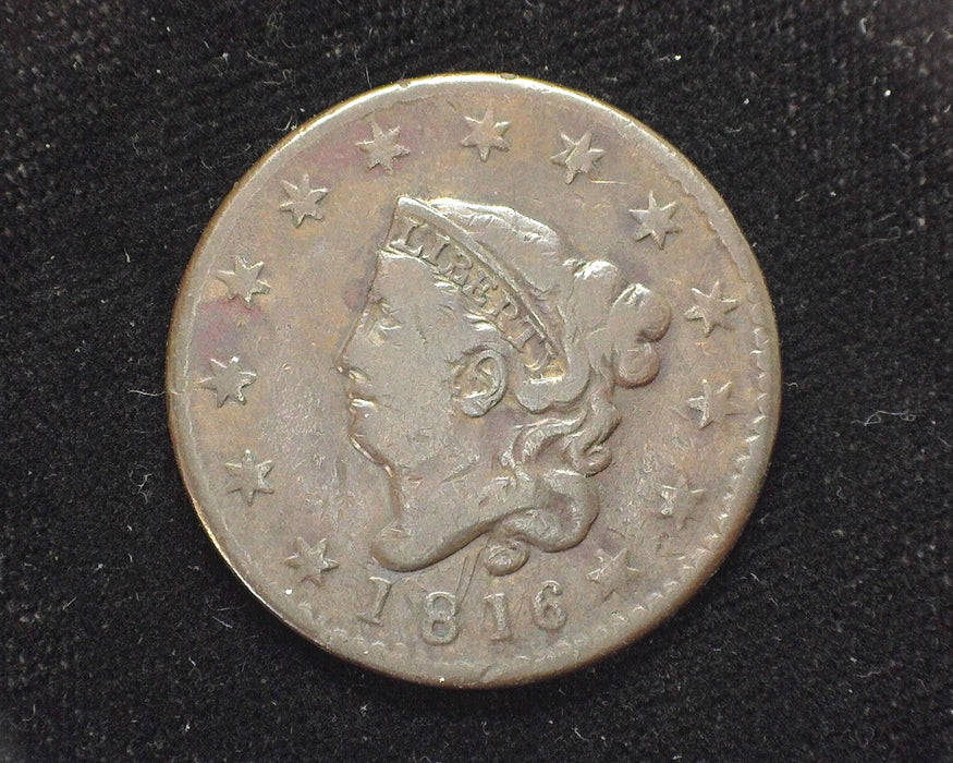 1816 Large Cent Draped Bust VG - US Coin