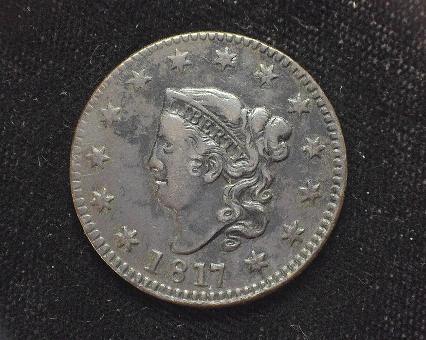 1817 Large Cent Draped Bust 13 Stars. XF-40 - US Coin