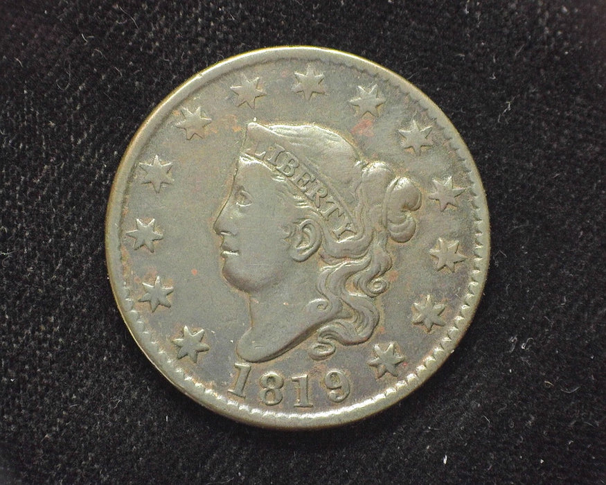 1819 Large Cent Draped Bust VF - US Coin