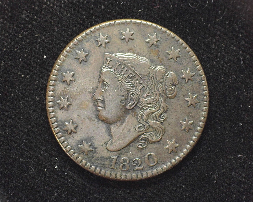 1820 Large Cent Draped Bust Small date. XF - US Coin