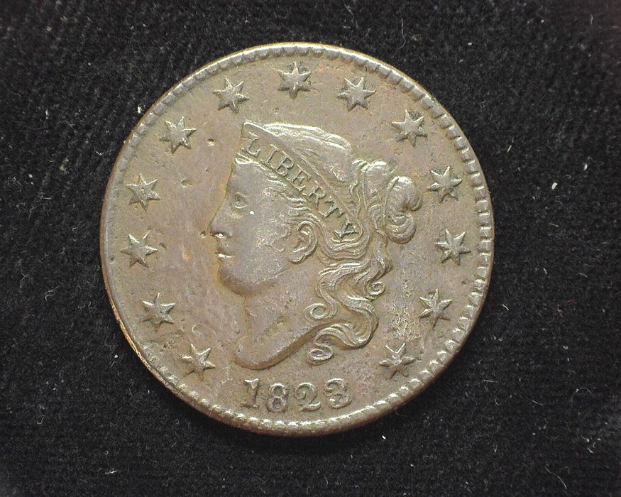 1823/2 Large Cent Draped Bust Small date. Some pitting. XF - US Coin