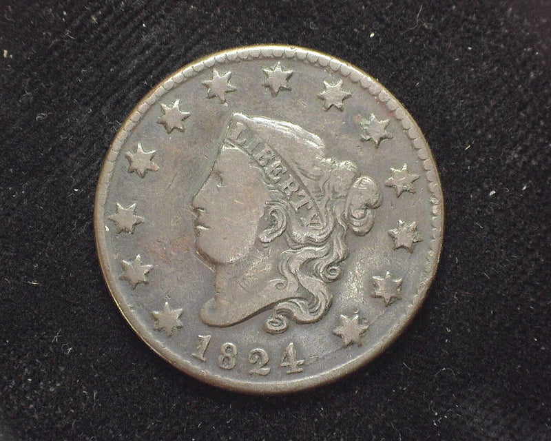 1824 Classic Head Large Cent F - US Coin