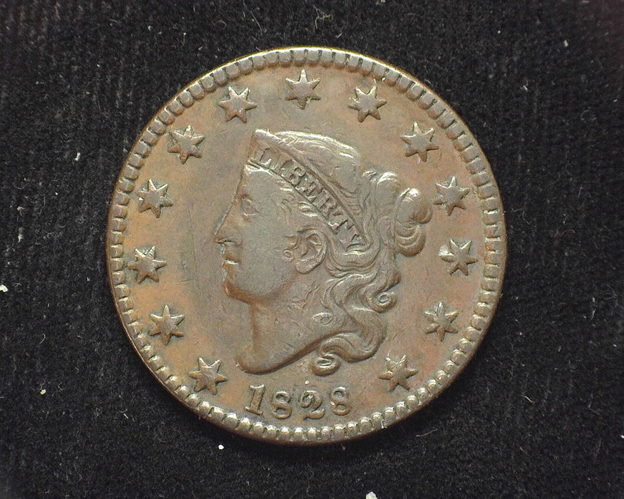 1828 Large Cent Draped Bust Small wide date, scratching. VF/XF - US Coin