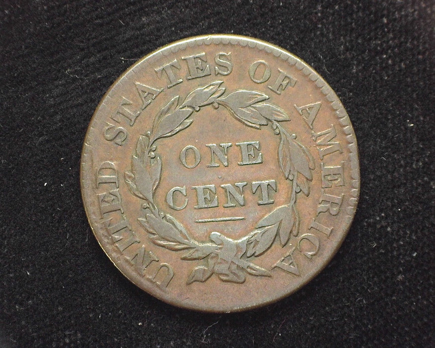 1830 Large Cent Draped Bust Medium letters, rim hit. VF - US Coin