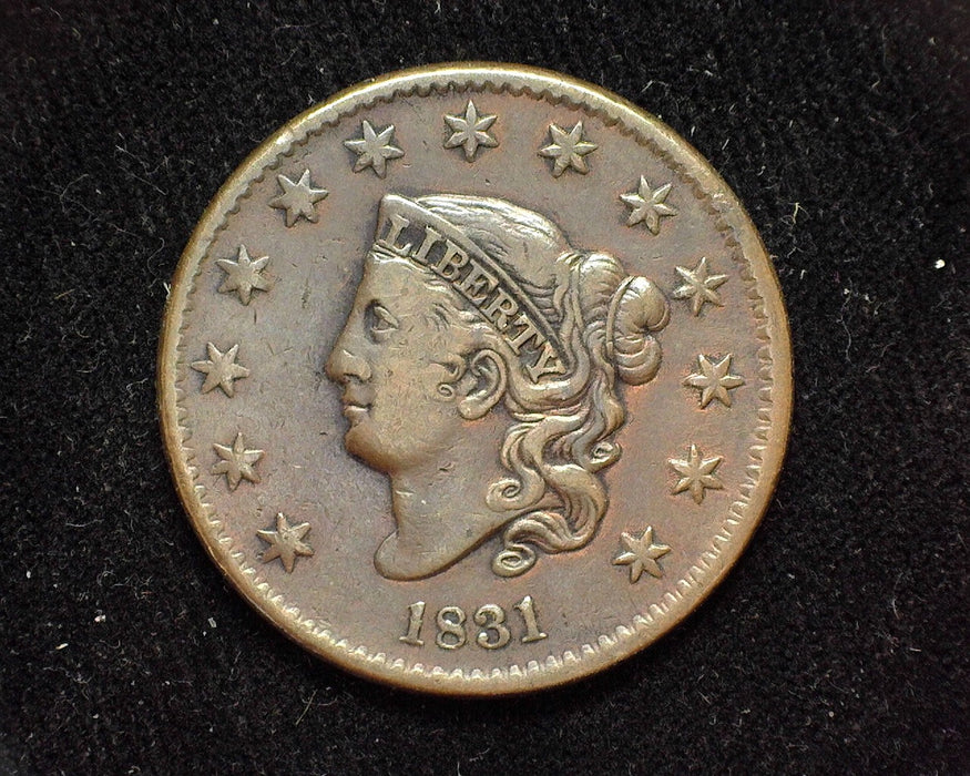 1831 Large Cent Draped Bust XF - US Coin