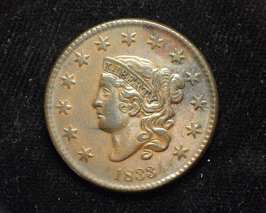 1833 Large Cent Draped Bust XF - US Coin