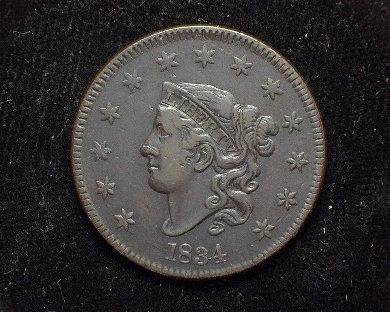 1834 Classic Head Large Cent Large star, large 8, large letters. XF - US Coin