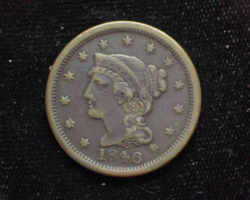 1846 Large Cent Draped Bust Small date. VF - US Coin