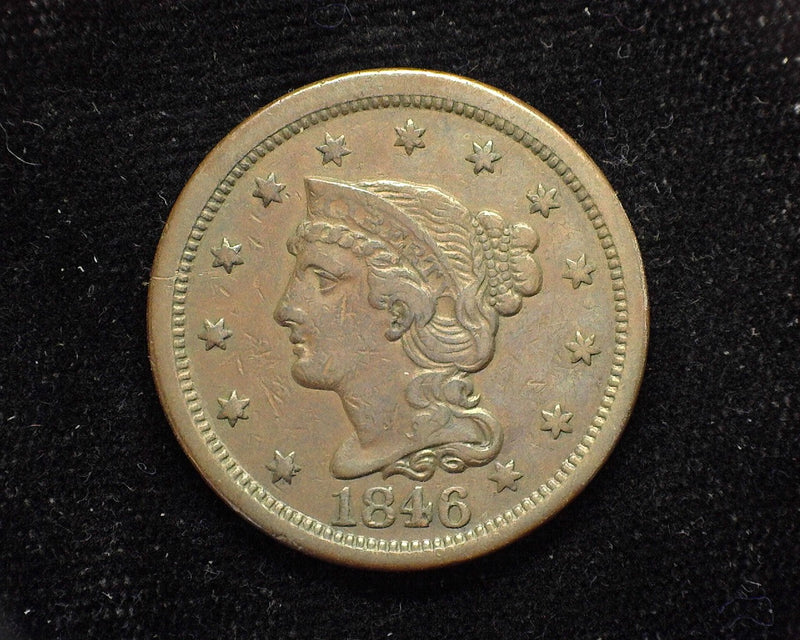 1846 Large Cent Draped Bust Medium date. XF - US Coin