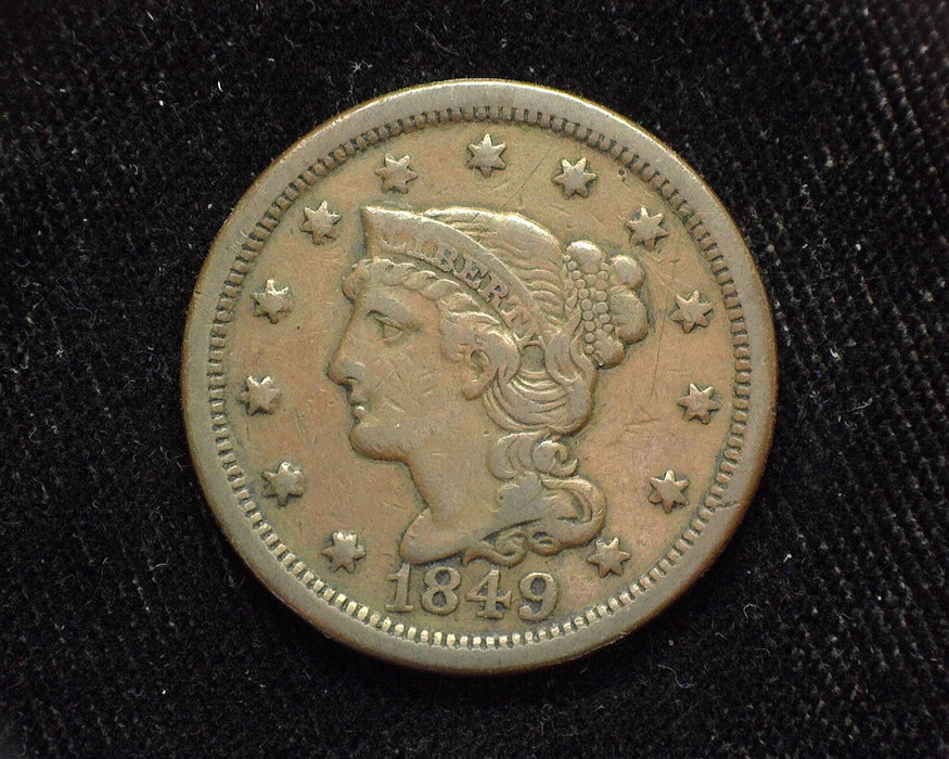 1849 Large Cent Draped Bust VF/XF - US Coin