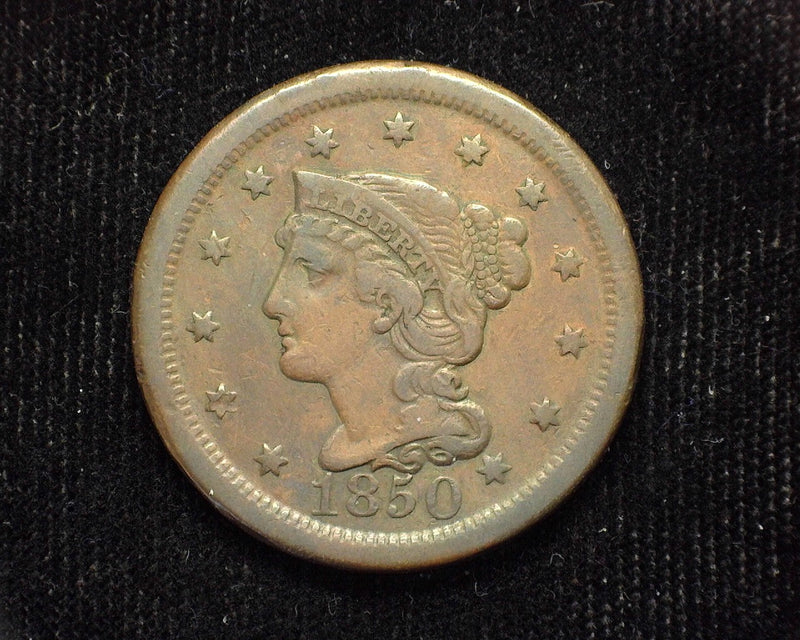 1850 Large Cent Draped Bust VF - US Coin