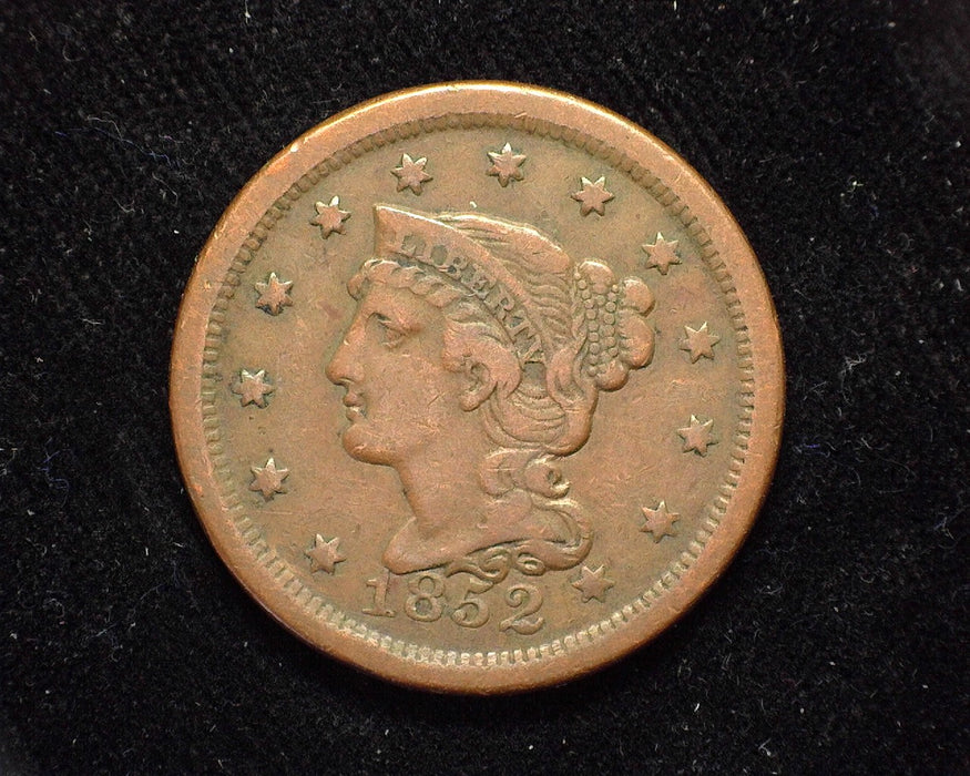 1852 Large Cent Draped Bust VF - US Coin