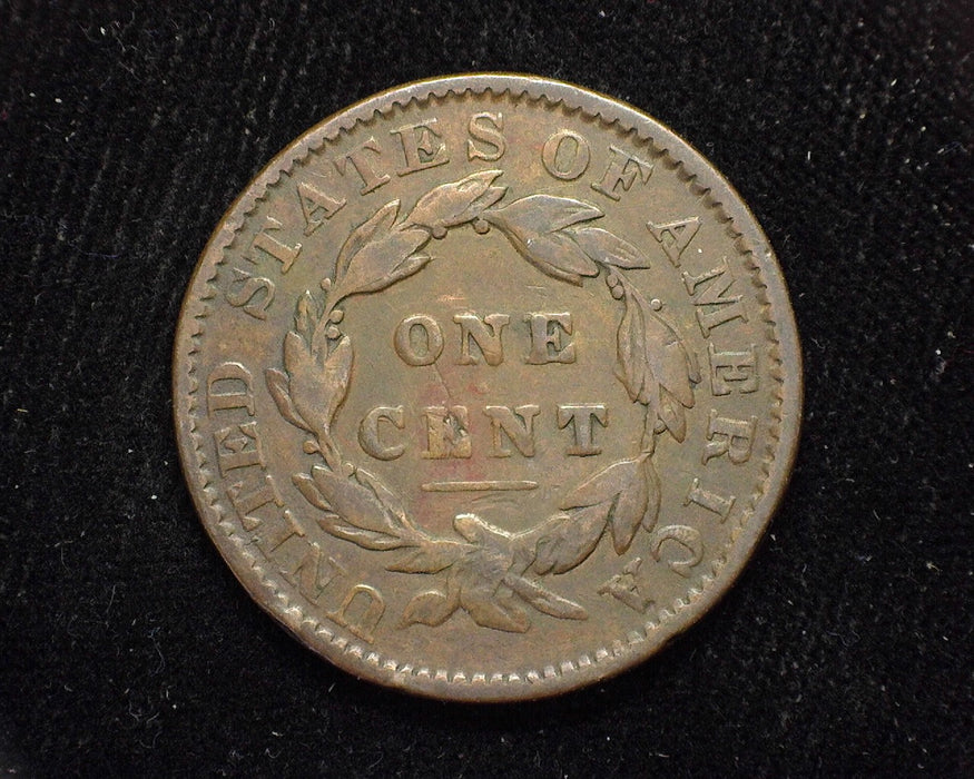 1834 Large Cent Draped Bust Medium letters, large 8, small stars. F - US Coin