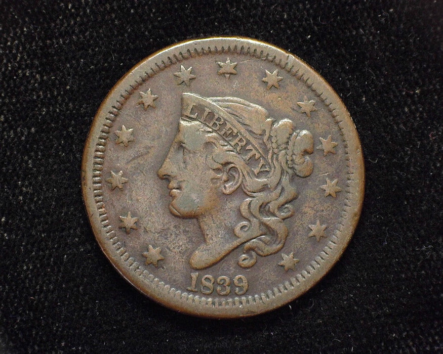 1839 Large Cent Draped Bust Matron modified. VF - US Coin