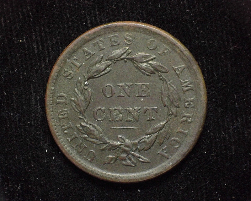 1839 Large Cent Draped Bust Silly head. AU - US Coin