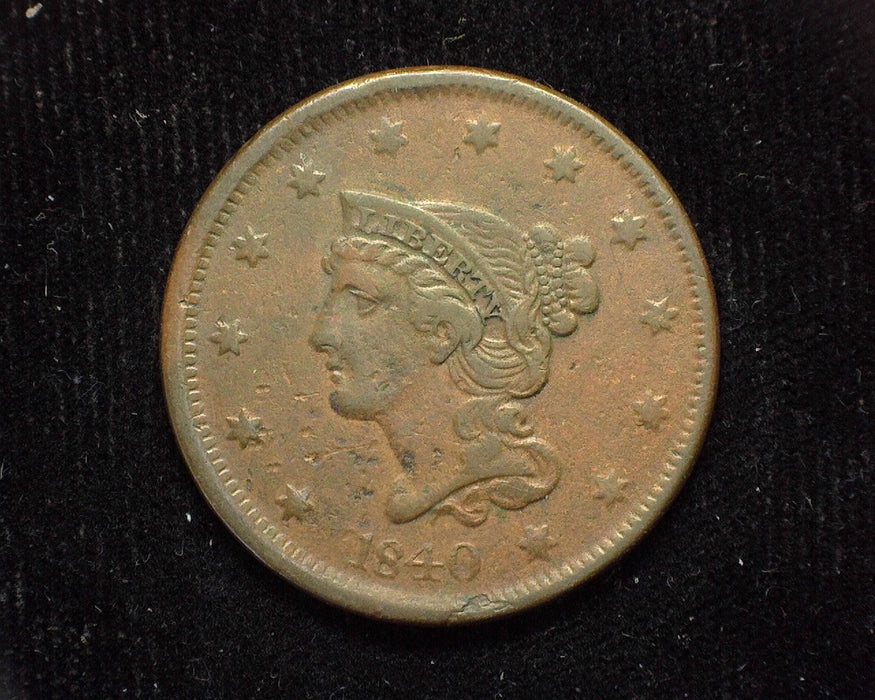 1840 Large Cent Draped Bust Some pitting. VF - US Coin