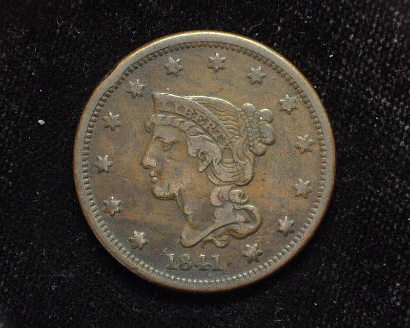 1841 Large Cent Draped Bust VF - US Coin