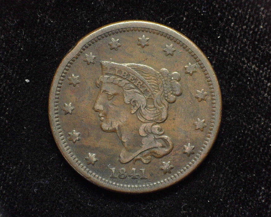 1841 Large Cent Draped Bust VF - US Coin