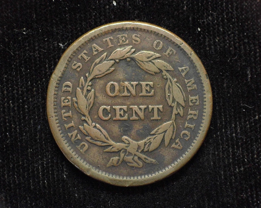1842 Large Cent Draped Bust Large date. F - US Coin