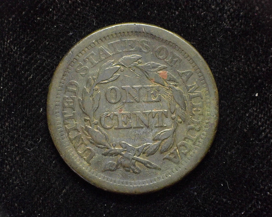 1843 Large Cent Draped Bust Scratching. F - US Coin