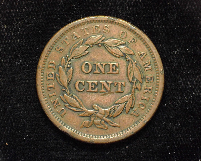 1843 Large Cent Draped Bust Petite head, small letters, rim damage. XF - US Coin