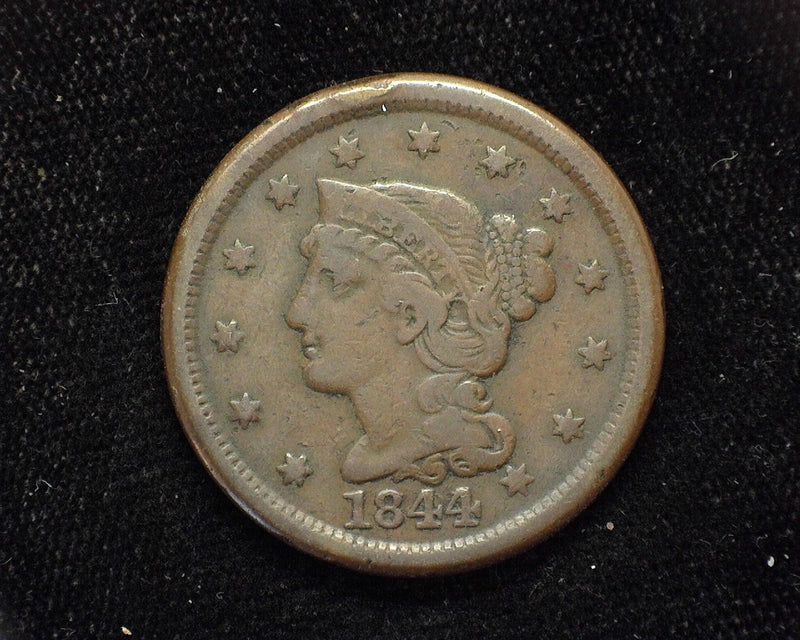 1844/81 Large Cent Draped Bust VF - US Coin