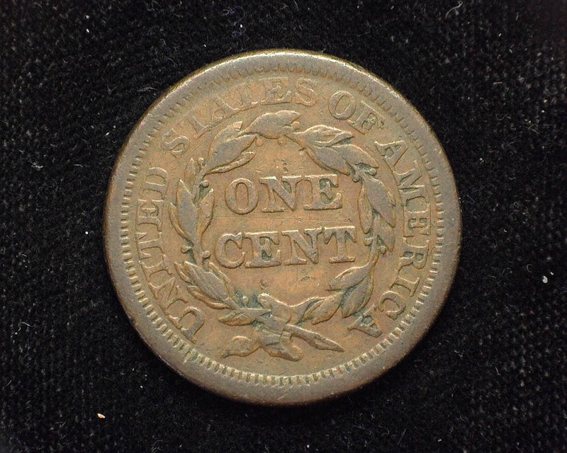 1855 Large Cent Draped Bust Upright VF - US Coin