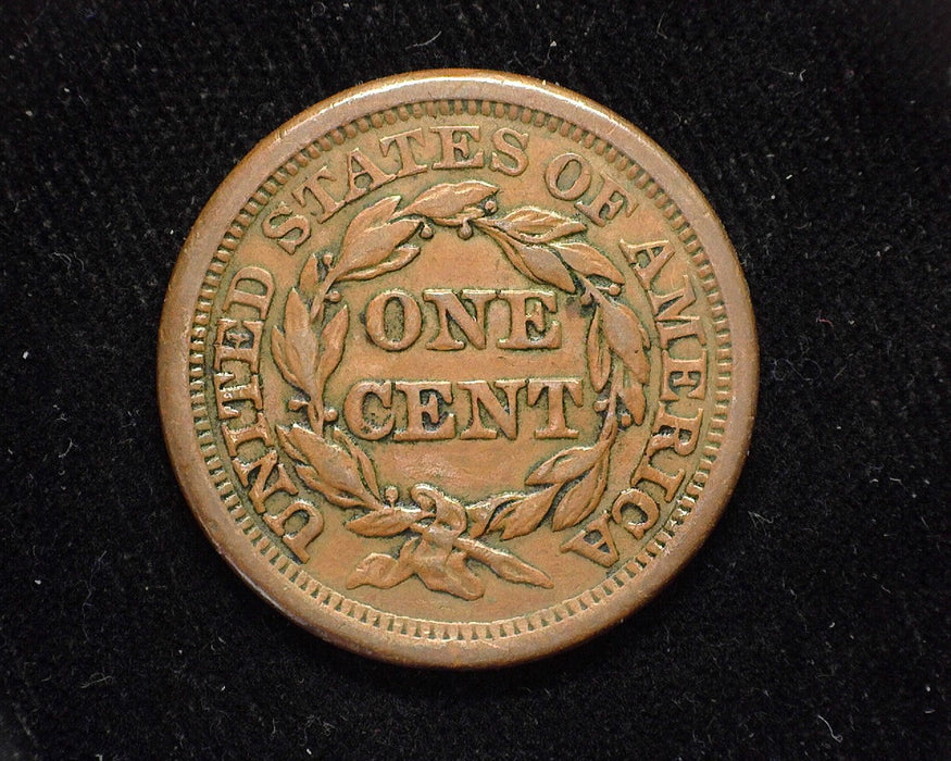 1855 Large Cent Draped Bust Slant 5. XF/AU - US Coin