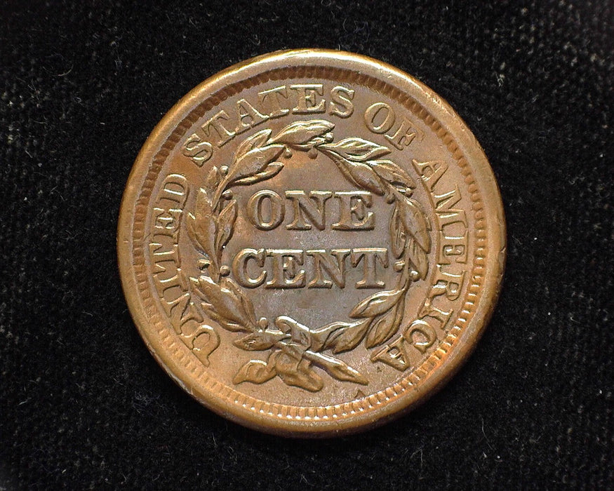 1857 Large Cent Draped Bust Small date. AU - US Coin