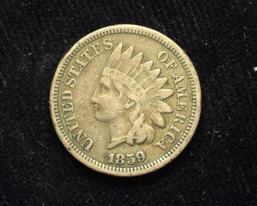 1859 Indian Head Penny/Cent F - US Coin