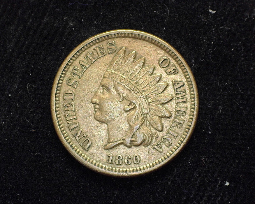 1860 Indian Head Penny/Cent Pointed bust XF - US Coin