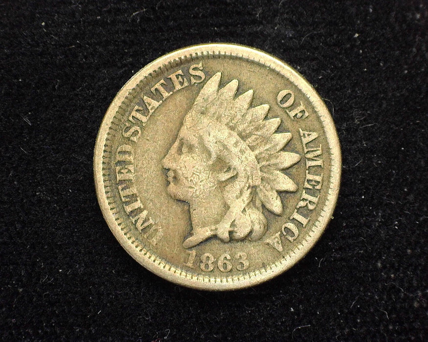 1863 Indian Head Penny/Cent VG - US Coin