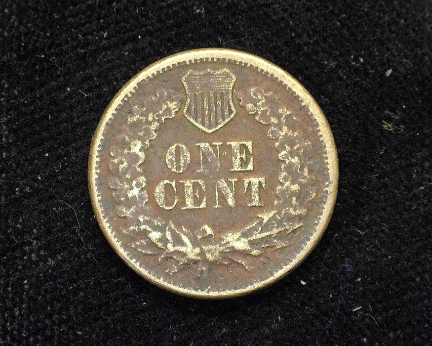 1864 Indian Head Penny/Cent Copper Nickle, environmental damage F - US Coin