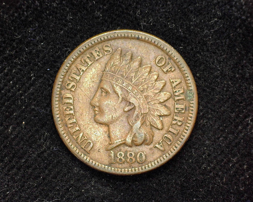 1880 Indian Head Penny/Cent F/VF - US Coin