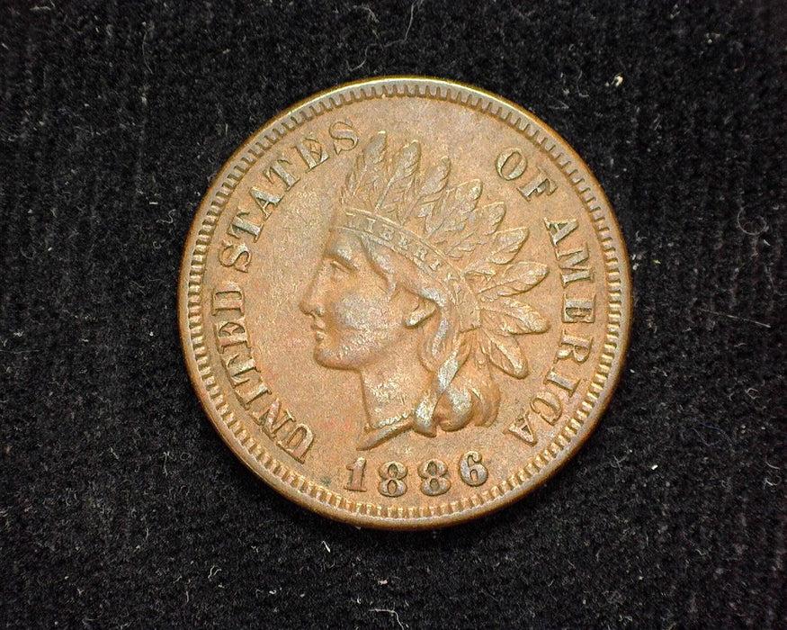 1886 Type 1 Indian Head Penny/Cent XF - US Coin