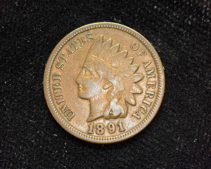 1891 Indian Head Penny/Cent VF - US Coin