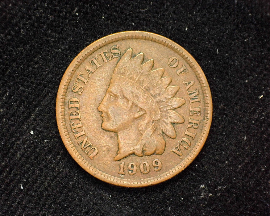 1909 Indian Head Penny/Cent F - US Coin