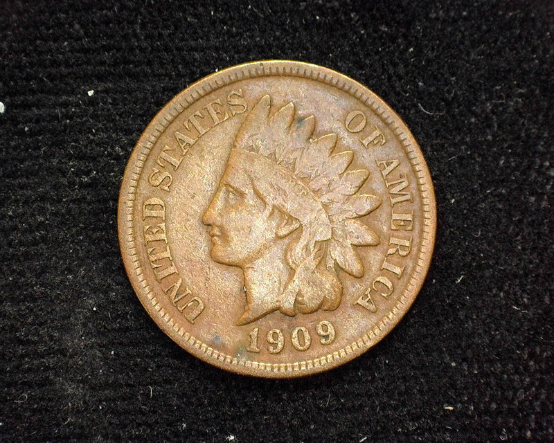 1909 S Indian Head Penny/Cent F - US Coin