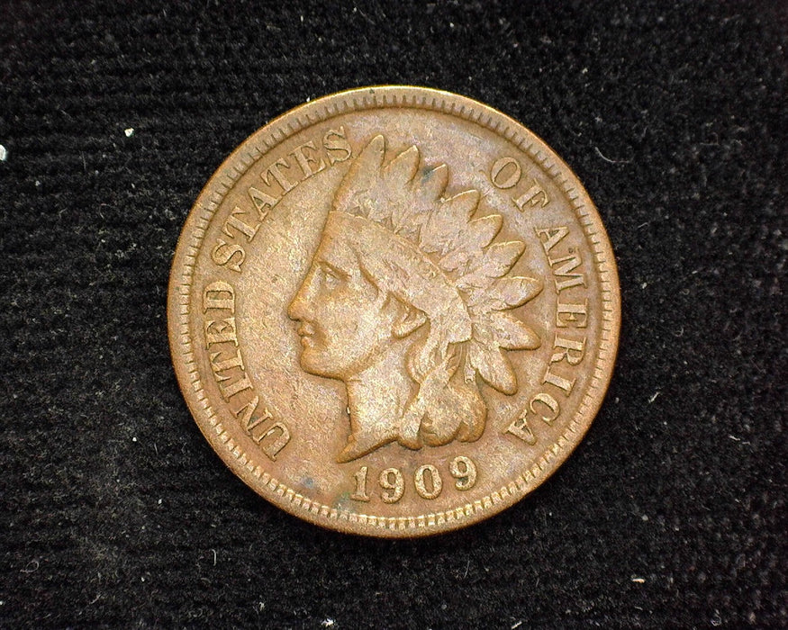1909 S Indian Head Penny/Cent F - US Coin