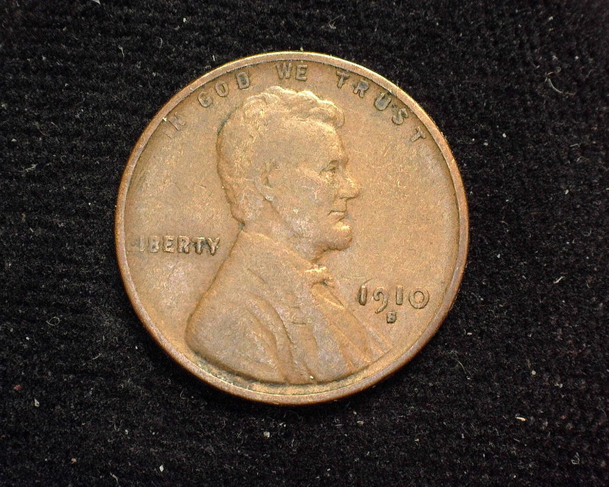 1910 S Lincoln Wheat Penny/Cent F - US Coin