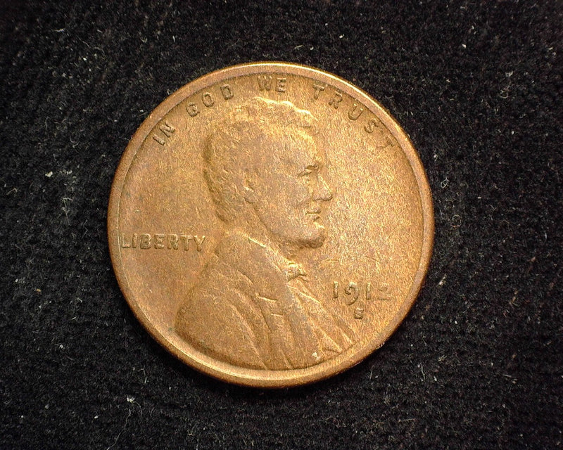 1912 S Lincoln Wheat Penny/Cent F - US Coin
