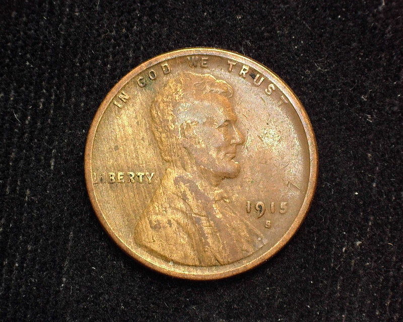 1915 S Lincoln Wheat Penny/Cent VG - US Coin