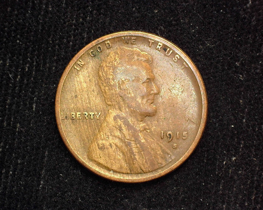 1915 S Lincoln Wheat Penny/Cent VG - US Coin