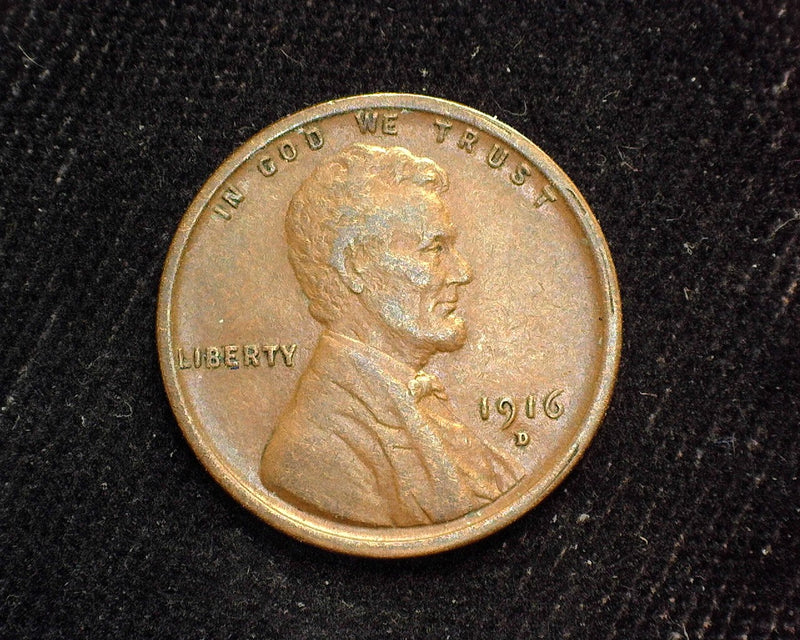 1916 D Lincoln Wheat Penny/Cent VF/XF - US Coin