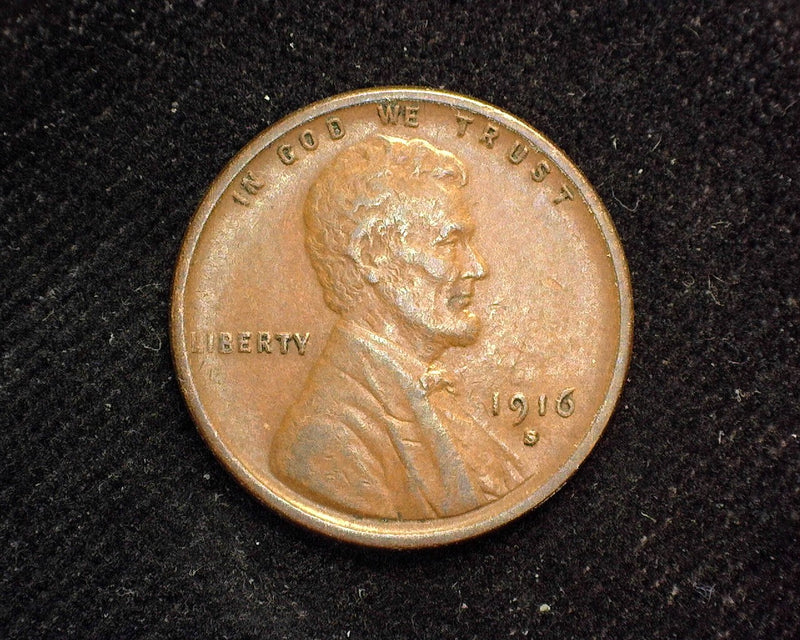 1916 S Lincoln Wheat Penny/Cent XF-40 - US Coin